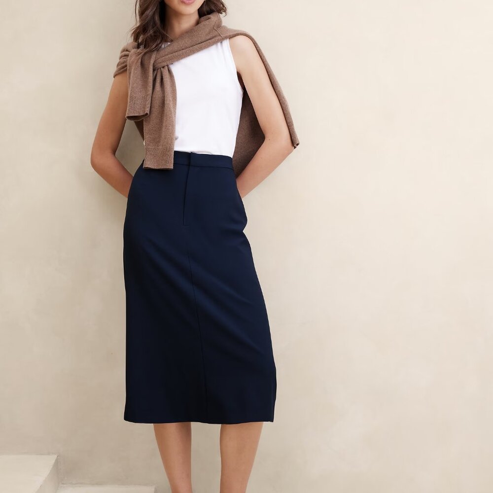 Banana Republic Navy Pencil Skirt